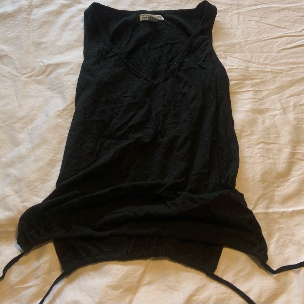 Lucky brand black tank top w/ bows on the side